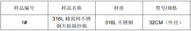 316L蜂窩網炒鍋不鏽鋼成分分析