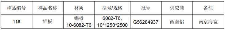 南京鋁板成分分析