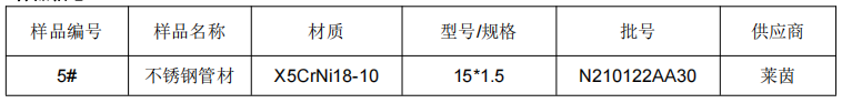 不鏽鋼管材成分分析