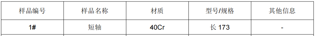 長軸40Cr結構鋼金屬成分分析